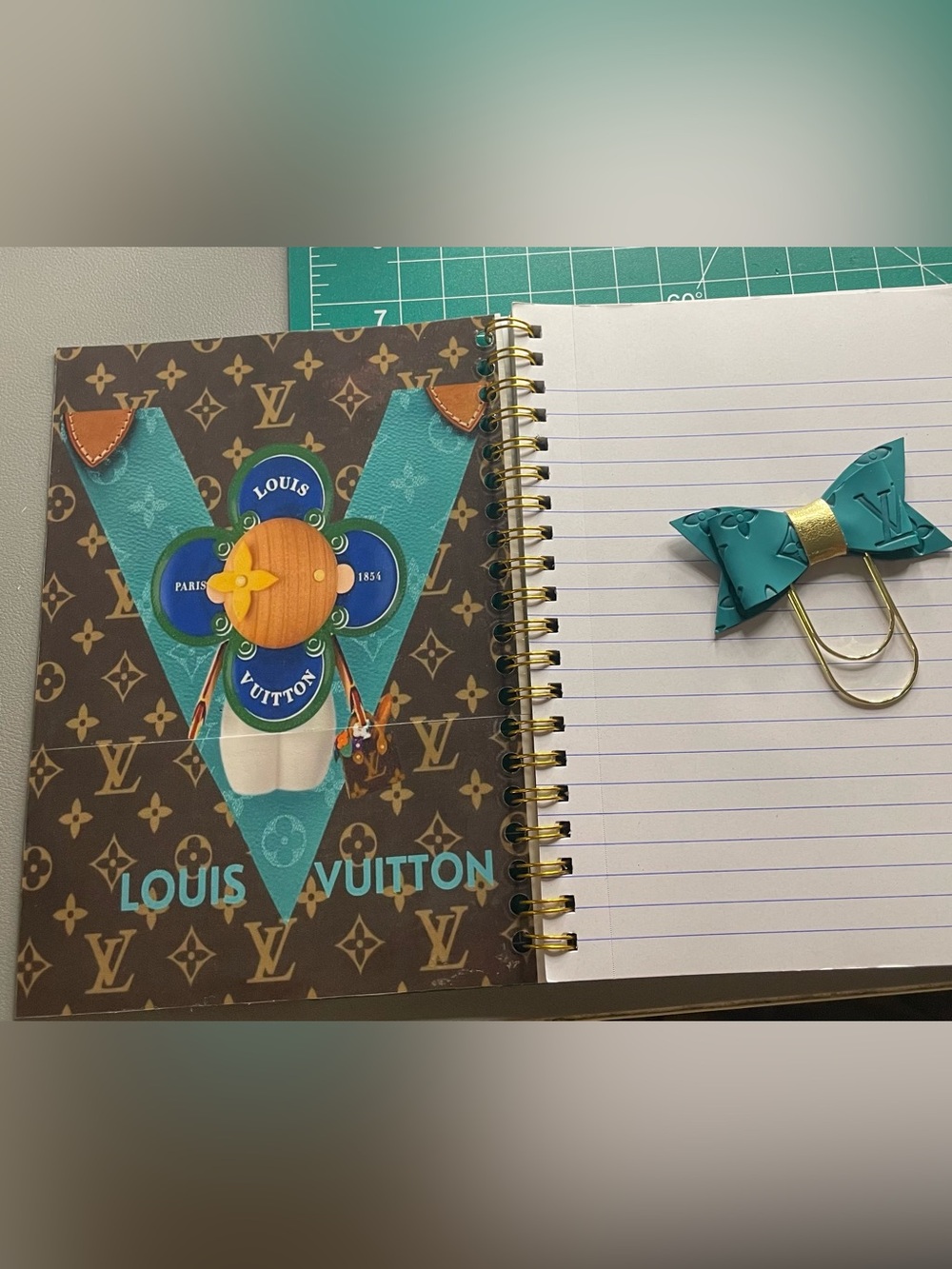 Reserved 🚫Turquoise Handmade 5X7 Notebook - Picture 3 of 8
